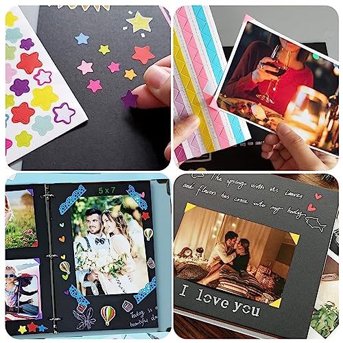 HASTHIP® DIY Scrapbook Photo Album Kit for Couple Special Our Adventure with Pens Washi Tapes Stickers 60 Pages Hardcover 8.5x11 Inches 3 PCS HASTHIP® DIY Scrapbook Photo Album Kit for Couple Special Our Adventure with Pens Washi Tapes Stickers 60 Pages Hardcover 8.5x11 Inches 3 PCS